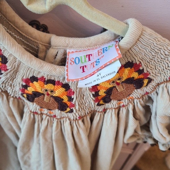 Southern Tots 4T Smocked Turkey Dress - Picture 3 of 4